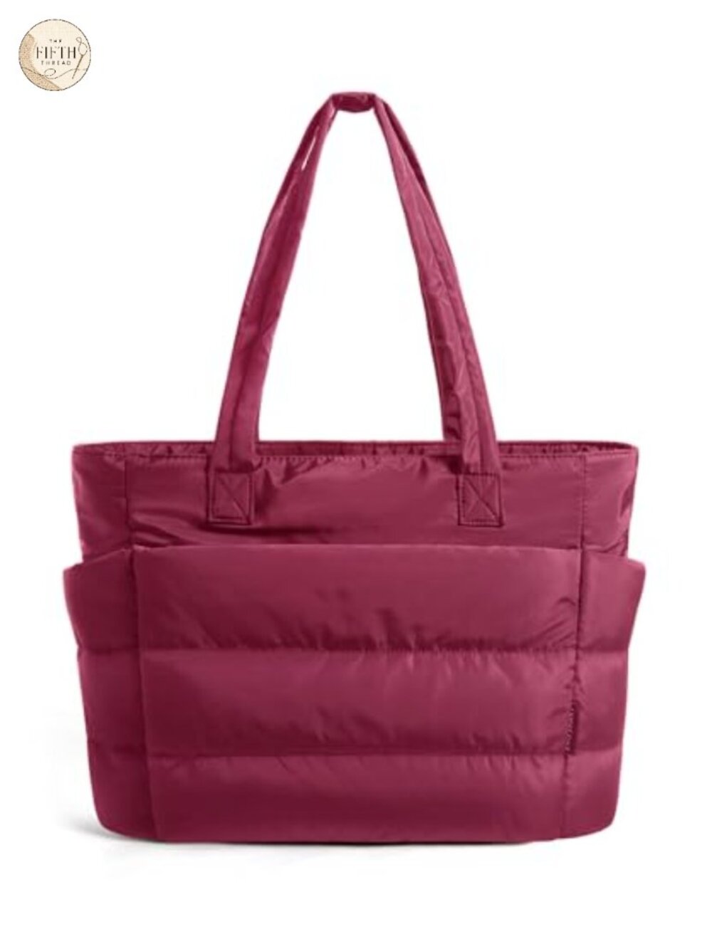 Lightweight Quilted Puffer Tote Bag Laptop Work Travel Handbag